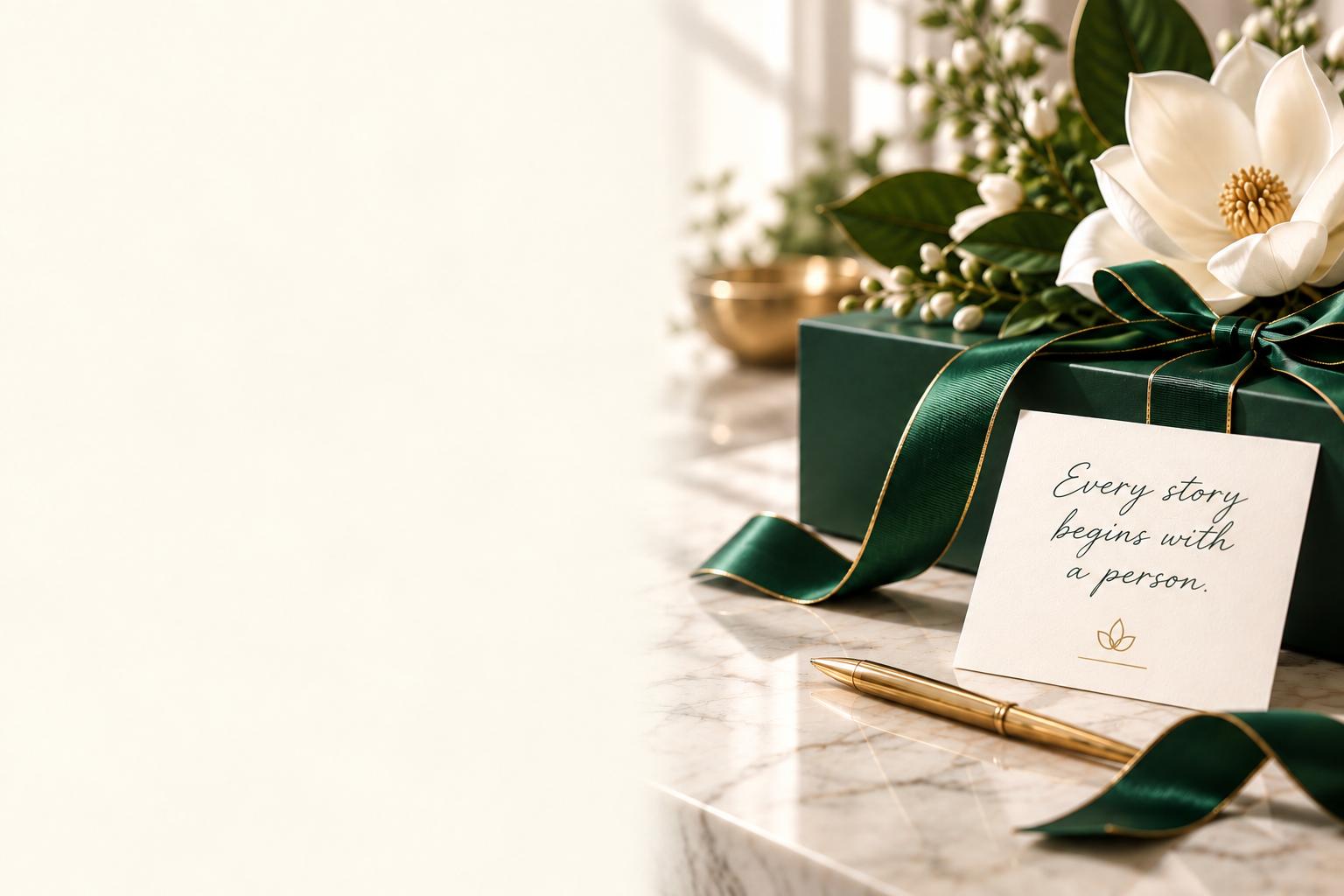 Magnolia Lane gift with a handwritten note
